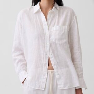 GAP Women’s Linen White Button Down Shirt